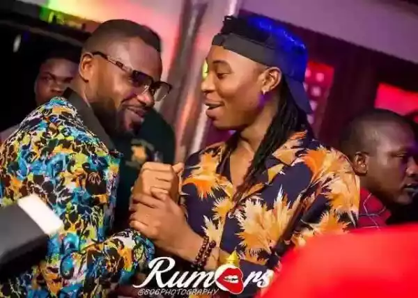 #BBnaija: Kemen Parties With Solidstar And Pretty Girls At Club